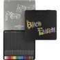 Crayons de couleur Black Edition Boîte métal de 24