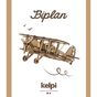 Maquette Avion Biplan en bois 32 x 28.5 cm