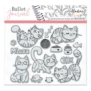 Tampon transparent Stampo Bullet Clear 13 pcs Chats