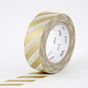 Masking Tape 7 m x 15 mm Rayures Or