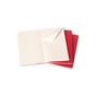 Cahier Moleskine Pages blanches 13 x 21 cm Rouge Canneberge Lot de 3