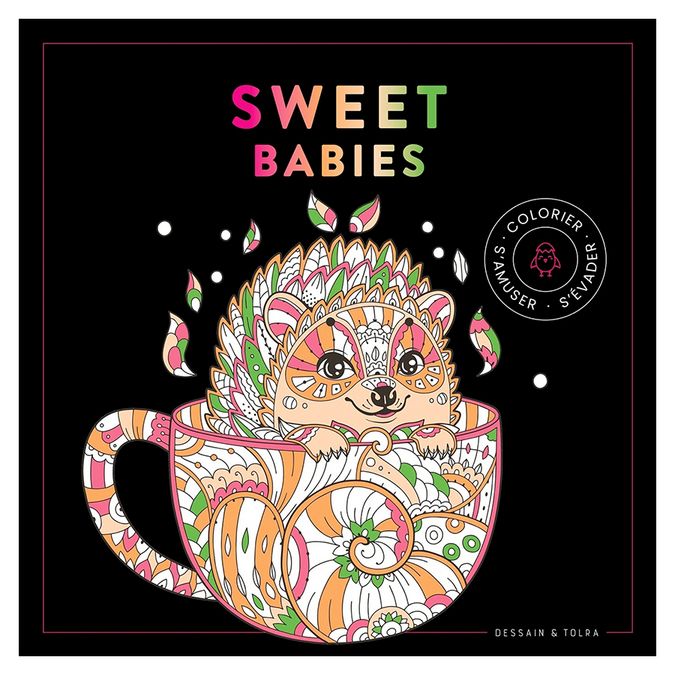 Livre de coloriage Black Coloriage Sweet Babies