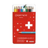 Boîte de 12 crayons de couleurs aquarellables Swisscolor