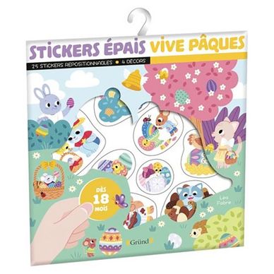 Pochette de Stickers épais Vive Pâques
