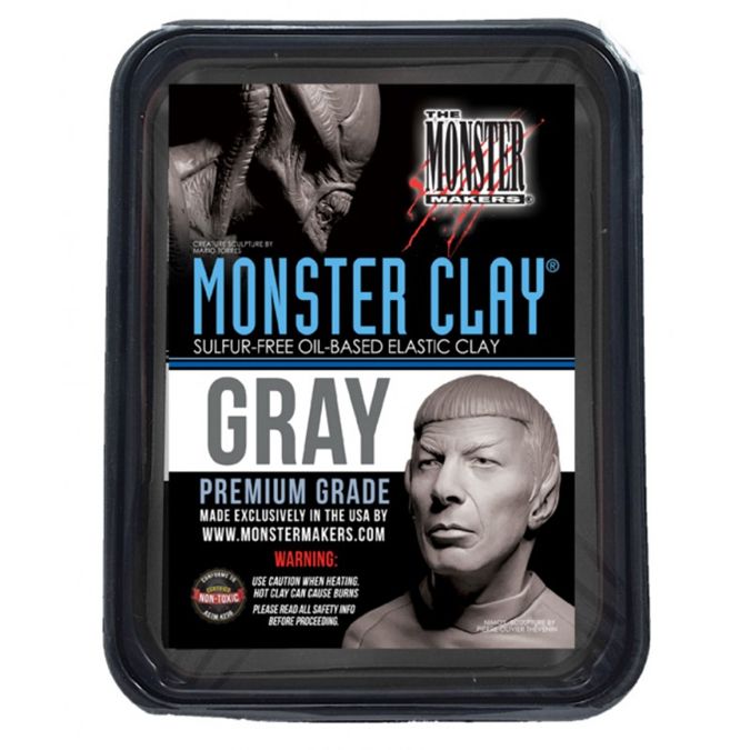 Pâte à modeler Monster Clay Gray 2,05 kg Souple gris