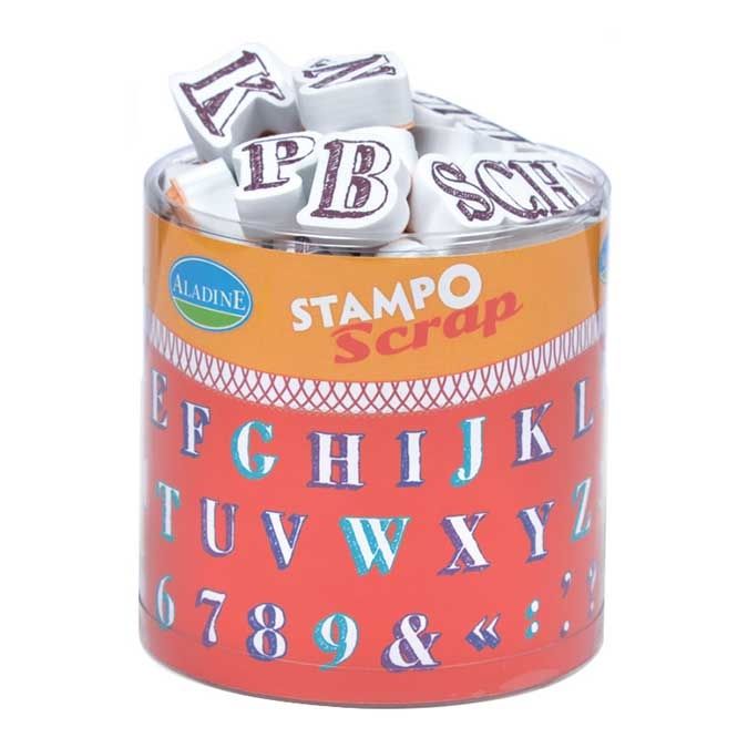 Tampon Stampo Alphabet crayonné 54 pcs