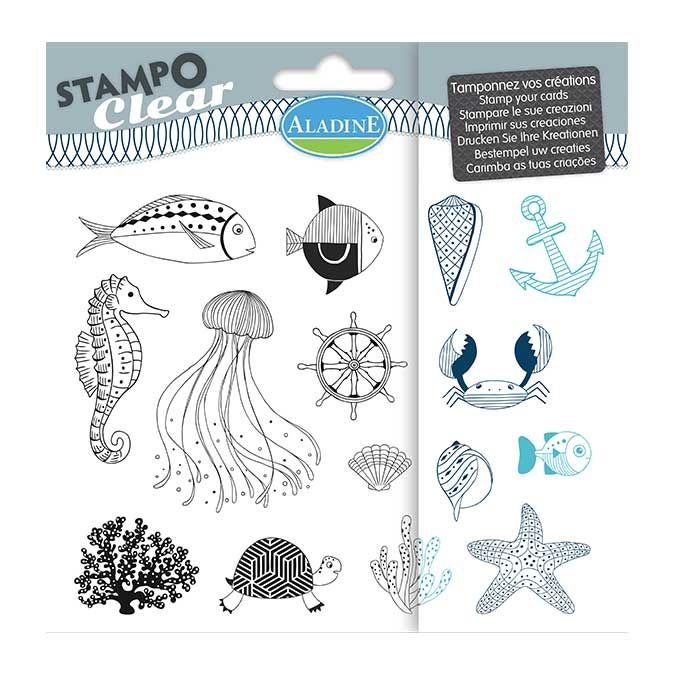 Tampon Stampo Clear Poissons 15 pcs