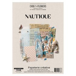 Kit Papier imprimé A4 21 x 29.7 cm Papèterie Créative Nautique 10 pcs