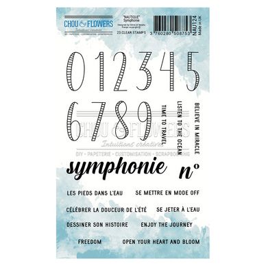 Tampon transparent A6 10 x 15 cm Symphonie 23 pcs