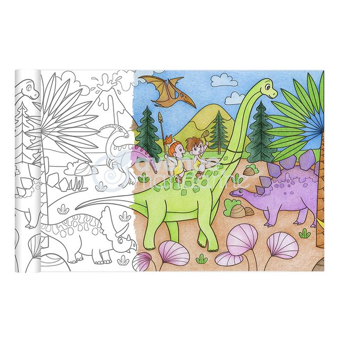 Rouleau à colorier 5 m x 50 cm Graffy Roll Dinosaures