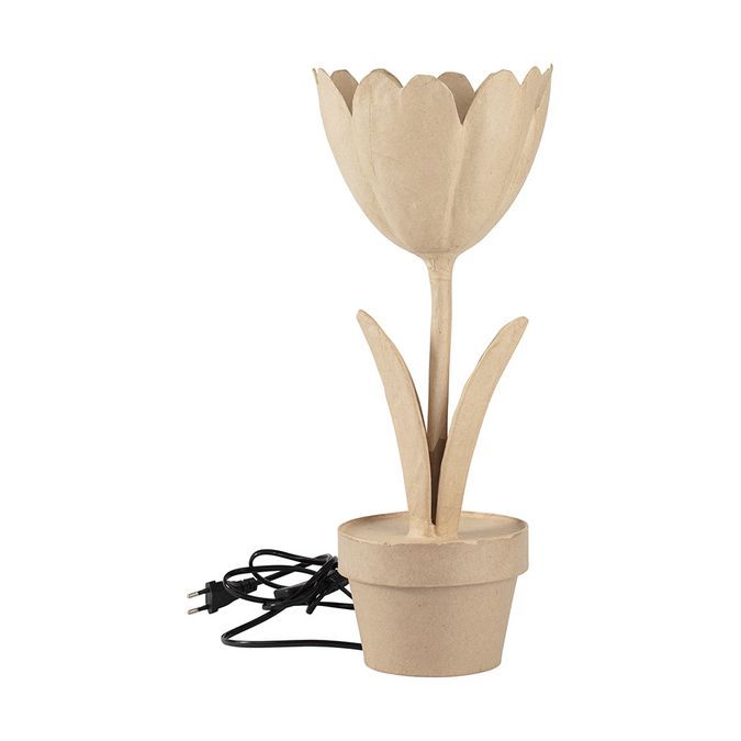 Lampe en papier mâché Tulipe