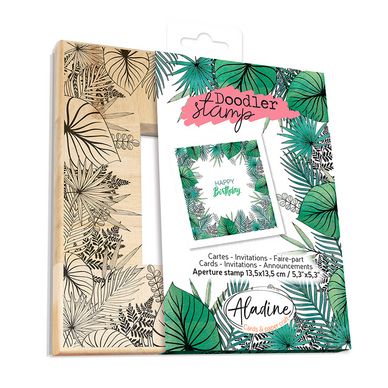 Tampon bois Doodler Stamp Kit Tropical