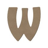 Lettre W en bois médium 15 cm
