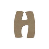 Lettre H en bois médium 8 cm