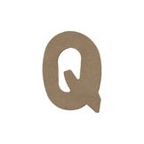 Lettre Q en bois médium 8 cm