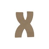Lettre X en bois médium 8 cm