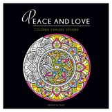Black coloriage Peace and Love