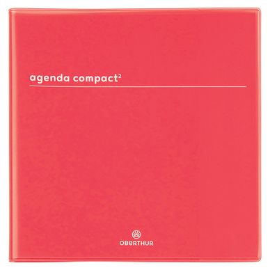 Agenda semainier 2023-2024 16.5 x 16.5 cm Boréal Rouge