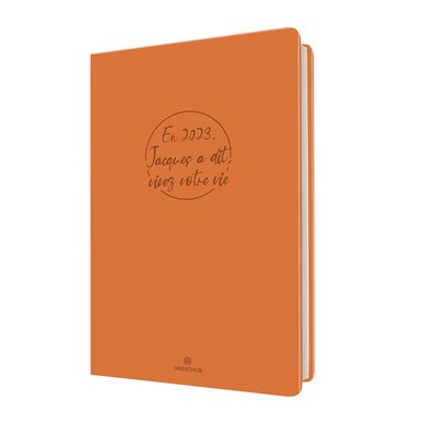 Agenda semainier 2023-2024 17 x 24.5 cm Camelia Orange