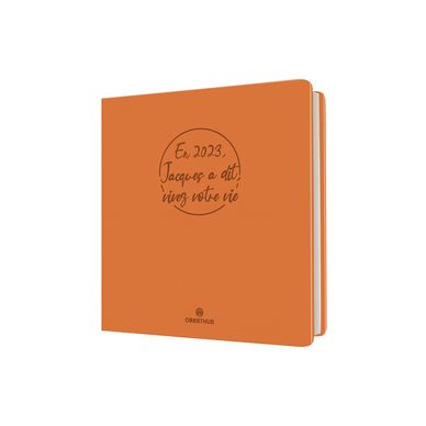 Agenda semainier 2023-2024 16.5 x 16.5 cm Camelia Orange