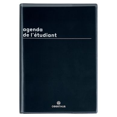 Agenda scolaire 2023-2024 journalier 12,5 x 17.5 cm Boréal Noir