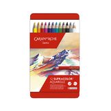 Crayon de couleur aquarellable Supracolor Boîte métal 12 pcs