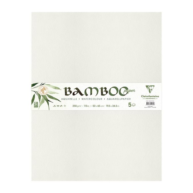 Papier Aquarelle Bamboo 250 g/m² 5 feuilles