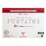 Papier Aquarelle Fontaine Bloc de 10 Feuilles 300 g/m² Grain Fin