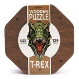 Puzzle en bois 129 pcs ø 20 cm T-Rex
