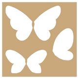 Pochoir Kraft 20 x 20 cm Papillons
