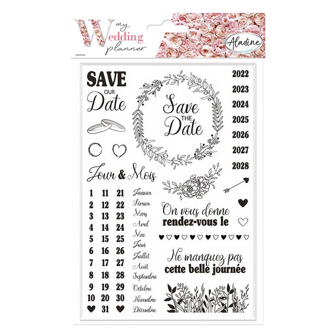 Tampon en mousse Wedding planner Save the date