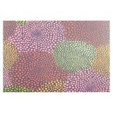 Papier Indien fait main 50 x 70 cm 120 g/m² Motifs Pompons Violet Rose & Orange