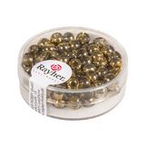 Perles de rocaille métallisées avec grand trou 5,5 mm
