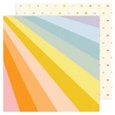 Papier imprimé 30,5 x 30,5 cm 180 g/m² Flower Child - Retro Rainbow