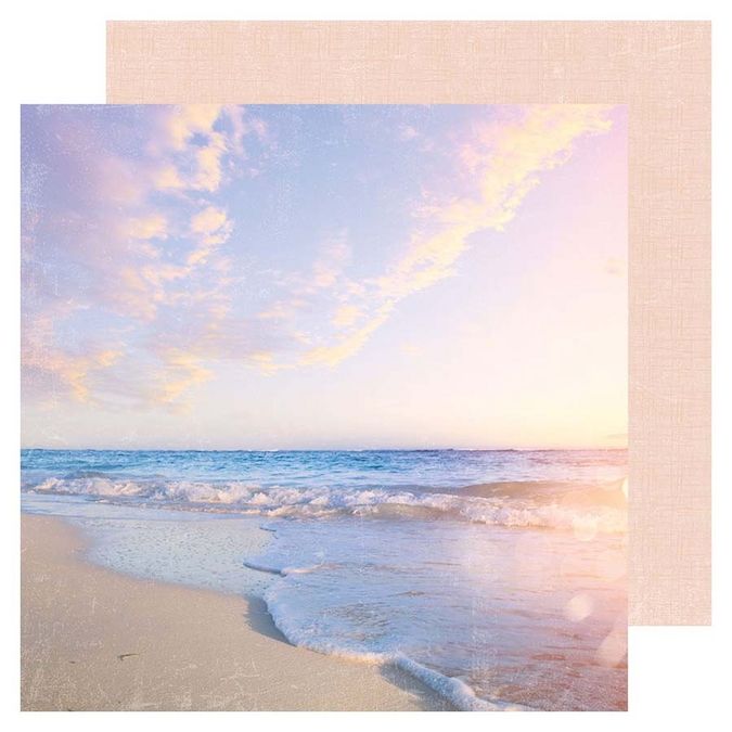 Papier imprimé 30,5 x 30,5 cm 180 g/m² Set Sail - Sunset Beach