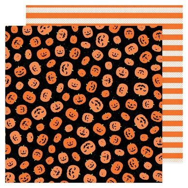 Papier imprimé 30,5 x 30,5 cm 180 g/m² Happy Halloween - Pumpkins
