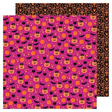 Papier imprimé 30,5 x 30,5 cm 180 g/m² Happy Halloween - Cats n Bats