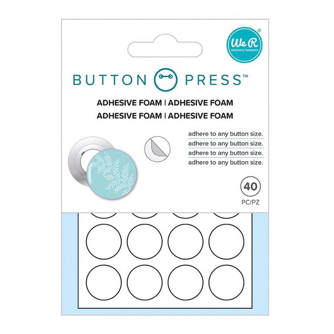 Mousse adhésive pour badges Button Press 40 pcs
