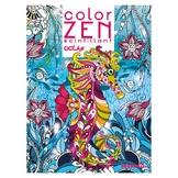 Livre de coloriage Color Zen scintillant : Océan