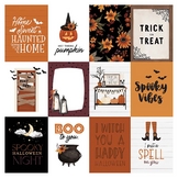 Papier imprimé 30,5 x 30,5 cm Halloween - 3 x 4 Journaling Cards