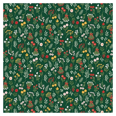 Papier imprimé 30,5 x 30,5 cm Joyful Christmas Flora - Stems