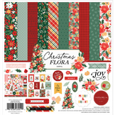 Set de papiers imprimés 30,5 x 30,5 cm Joyful Christmas Flora - Collection Kit 13 pcs