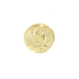 Pendentif Rond Signe astrologique ø 15 mm Scorpion Doré à l'or fin 24 K