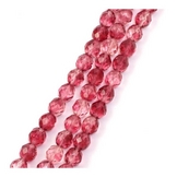 Perles de Bohème Transparentes Rondes Facettées ø 8 mm sur Fil 12 cm