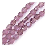 Perles de Bohème Transparentes Rondes Aplaties Facettées ø 10 mm sur Fil 12 cm