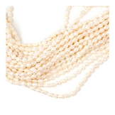 Perles en Nacre naturelle Ovales Irrégulières 6 mm sur Fil