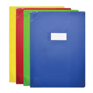 ELBA Lot de 5 Protège-cahiers A4 PVC 0,22 mm LUXE Avec Rabats large Transparent incolore 