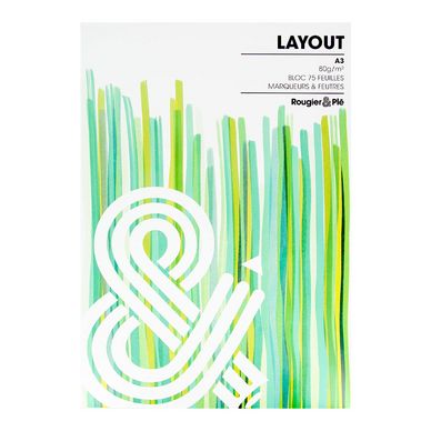 Bloc Layout Papier Résistant aux Marqueurs A3 - 70 pages, 75 g/m²