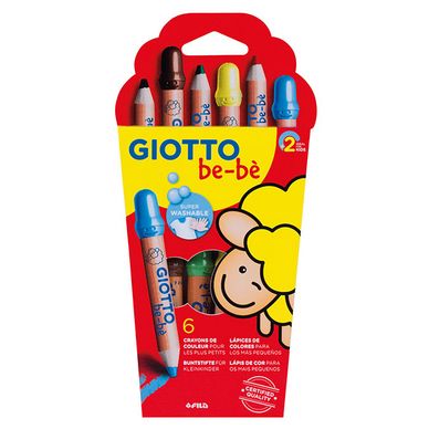 Crayon de couleur Maxi Be-bè enfant Pochette de 6 + taille-crayon