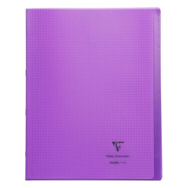 Clairefontaine Cahier Kover Book 24 x 32 cm grands carreaux violet  translucide